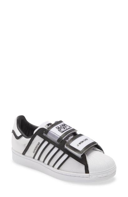 Adidas Originals Superstar Sneaker In White/ Core Black/ Scarlet