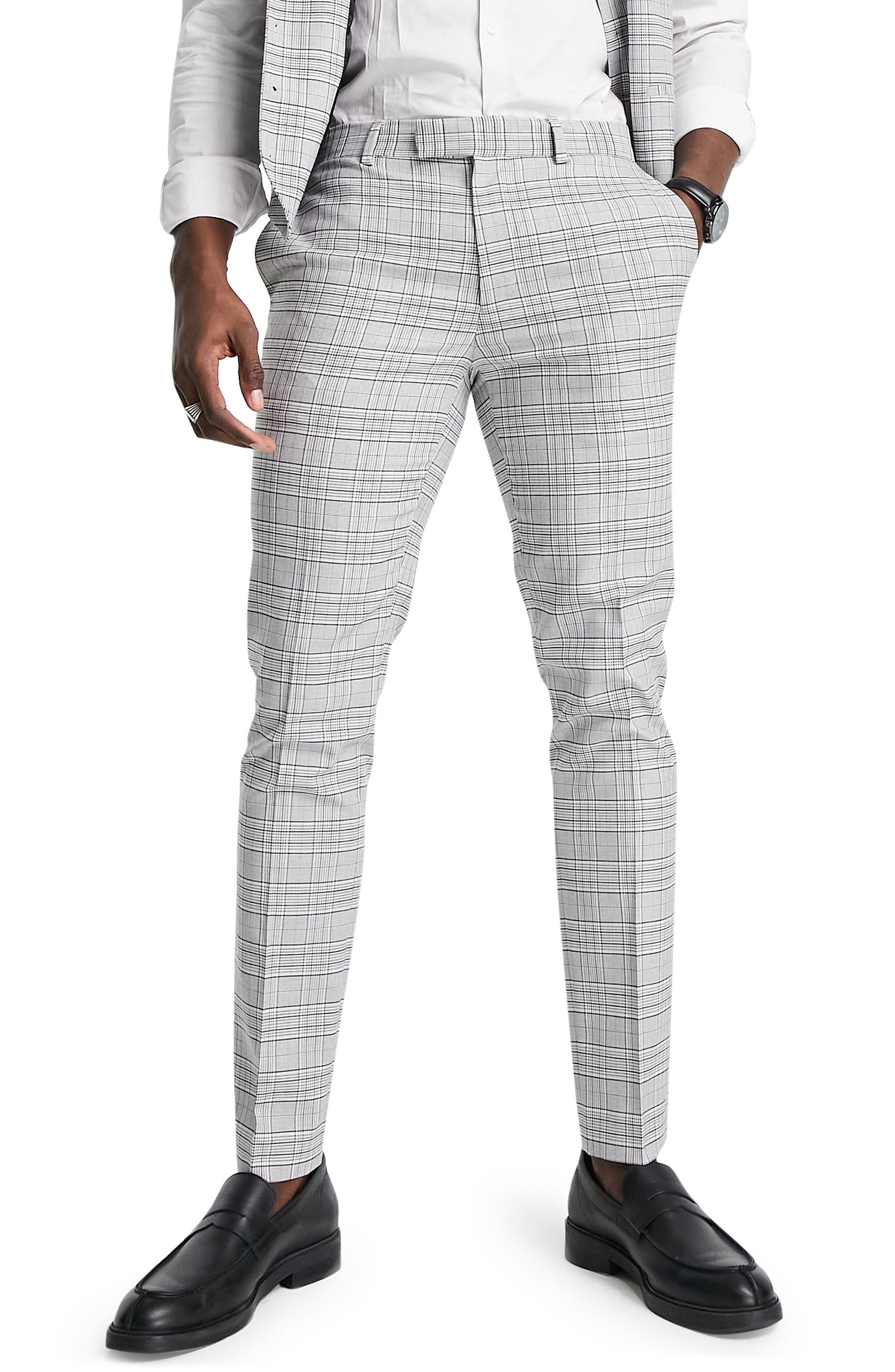 Topman Check Skinny Trousers | Nordstrom