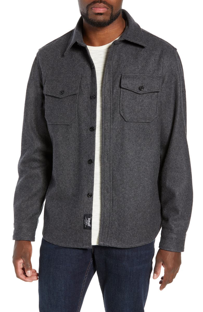 Schott NYC CPO Wool Blend Work Shirt | Nordstrom