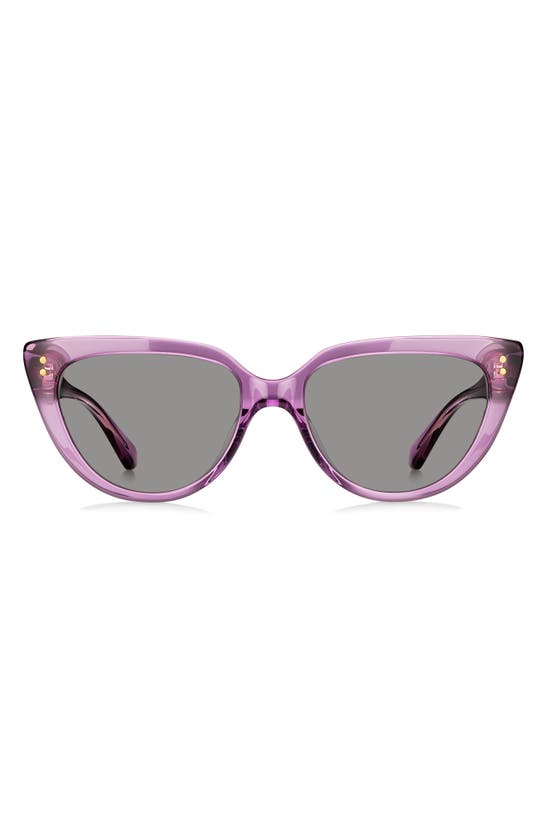 Kate Spade Alijah 53mm Cat Eye Sunglasses In Violet/ Grey
