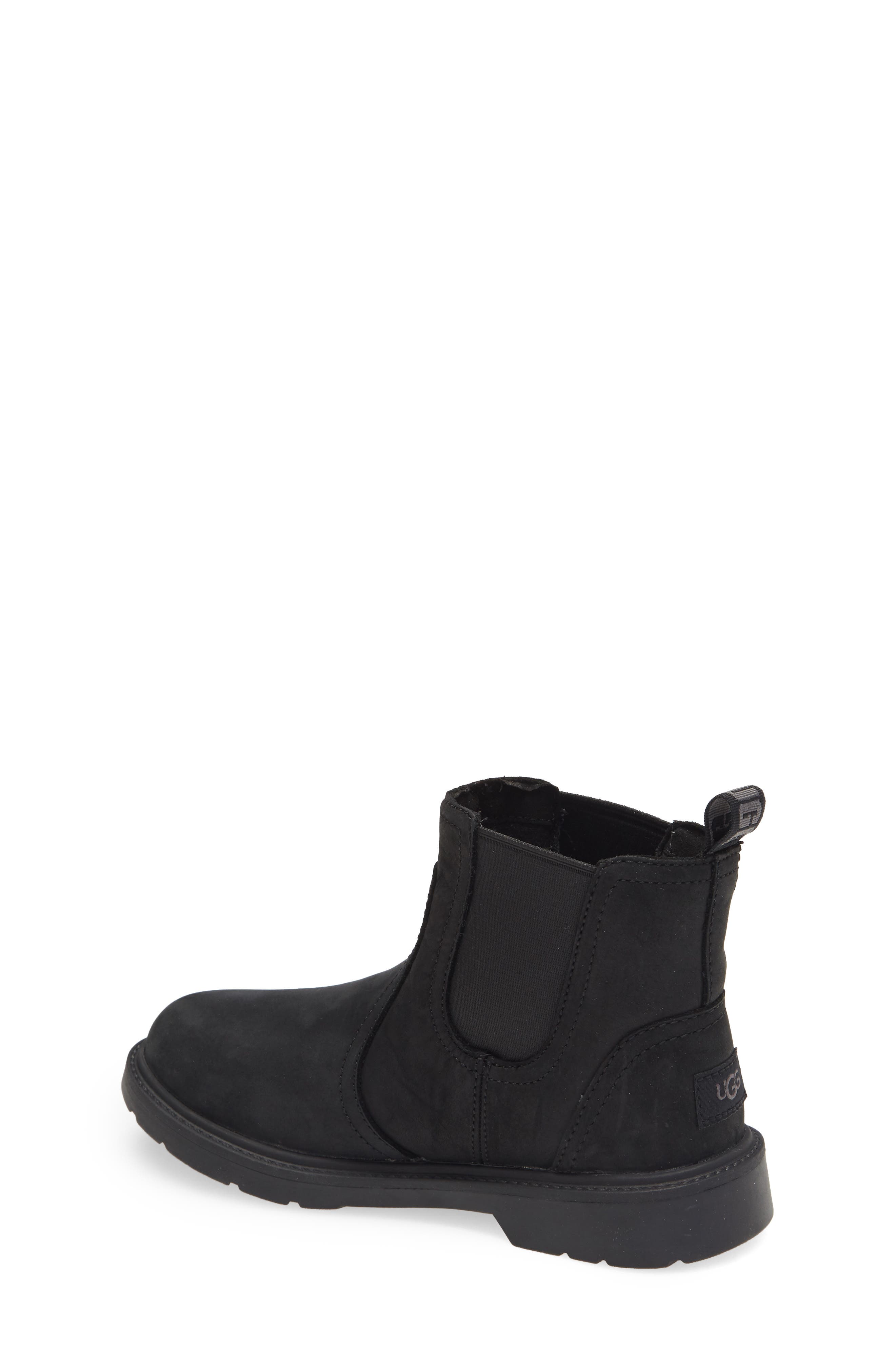 mens black leather side zip boots