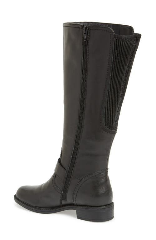 David Tate Womens Zipper Faux Leather Knee-high Boots In Black