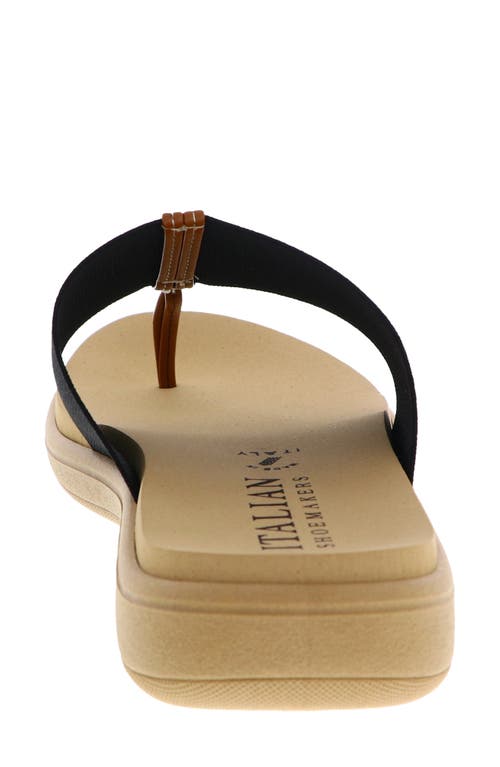 Italian Shoemakers Jahzara Elastic Strap Sandal In Black