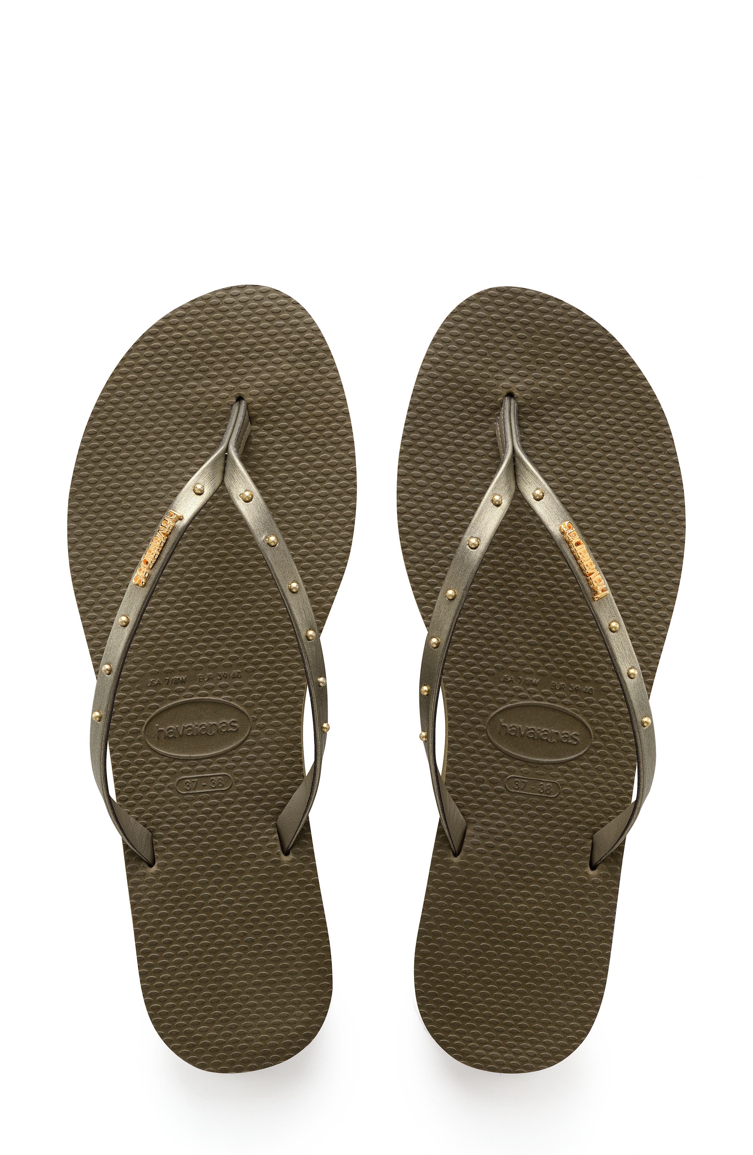 studded flip flop sandals