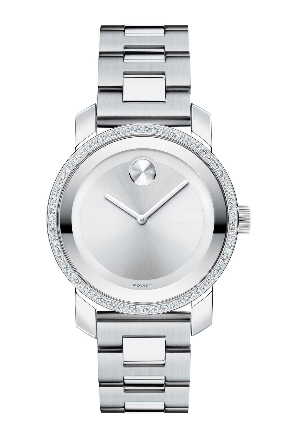 Movado 'Bold' Diamond Bezel Bracelet Watch, 36mm Nordstrom