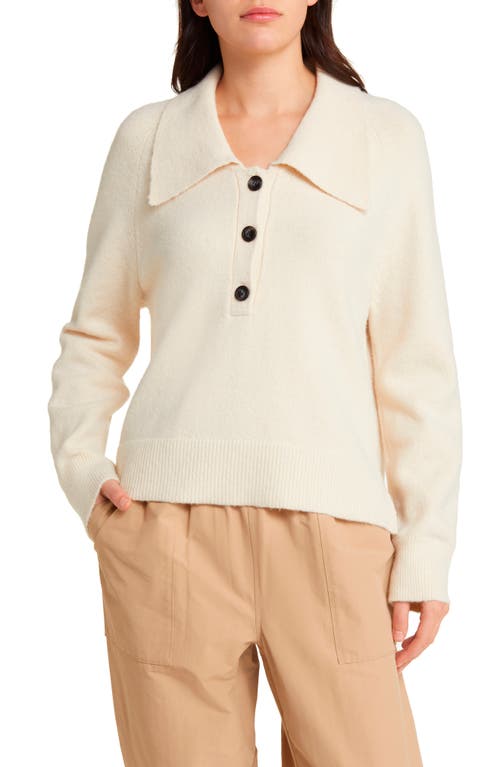 Faye Collar Sweater in Whitecap
