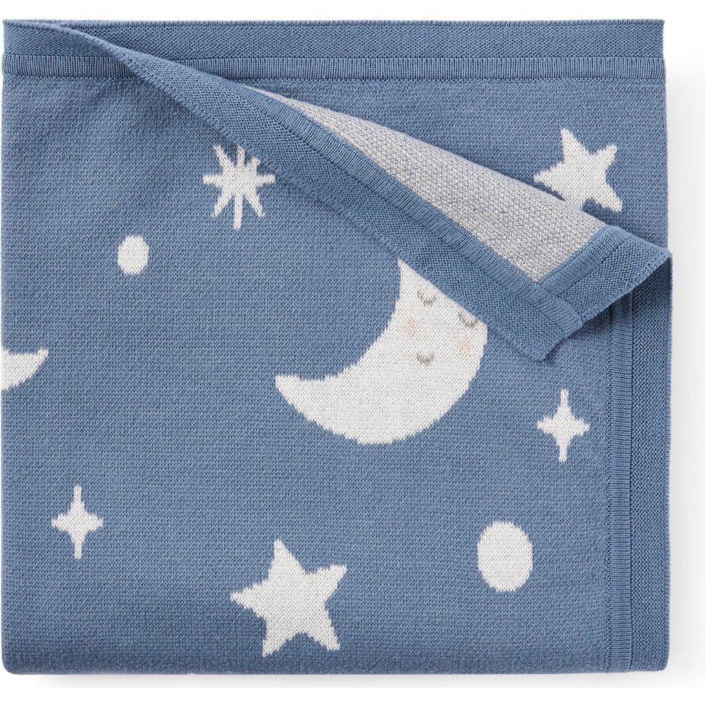 Elegant Baby Celestial Cotton Knit Blanket In Blue