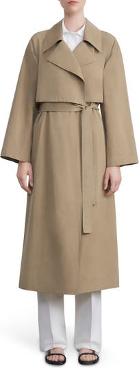 Convertible Cotton Twill Trench Coat