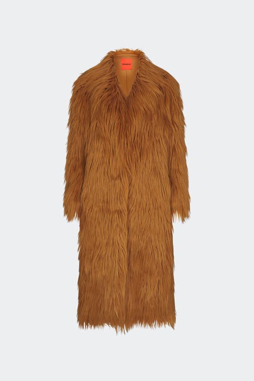 Simonmiller Lett Shaggy Faux Fur Coat In Wheat