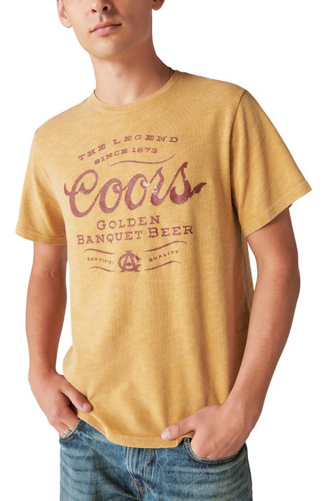 Lucky Brand Men's Short Sleeve Crew Neck Coyote Rider Tee Shirt