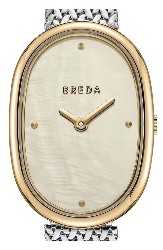 Shop Breda Jane Tethered Mesh Strap Watch, 23mm In Stainless Steel