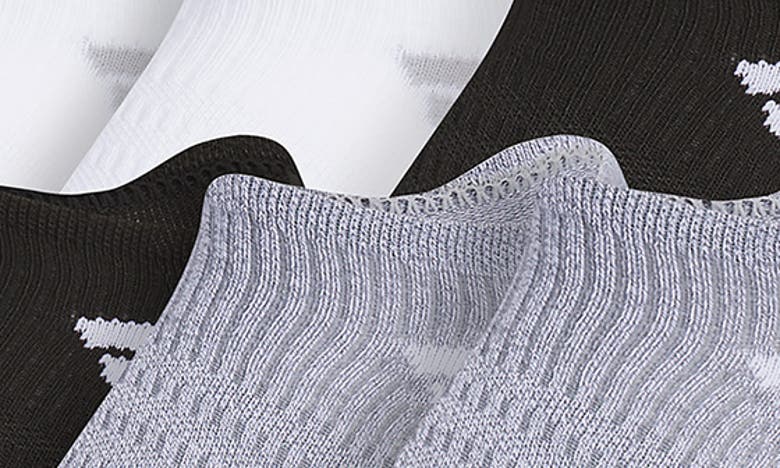 Adidas Originals 6-pack Superlite No Show Performance Socks In White/ Black/ Grey