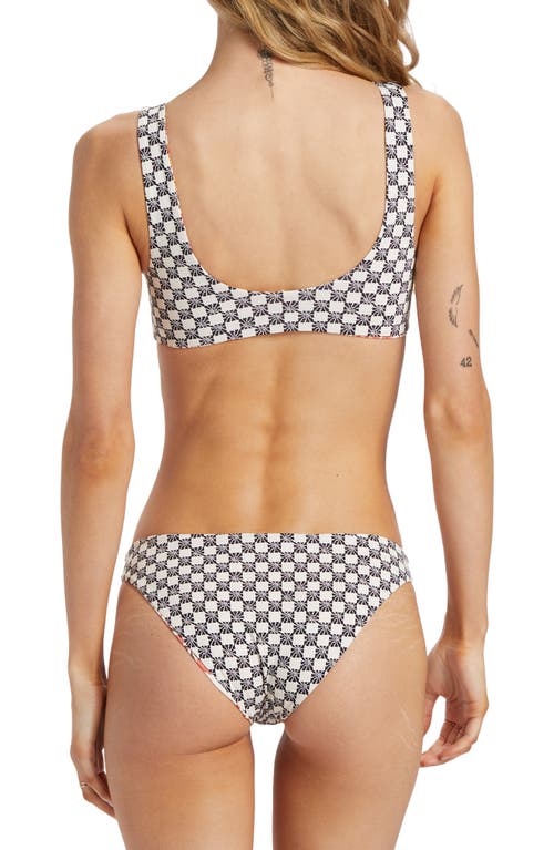 Shop Billabong Cast A Spell Reversible Bikini Bottoms In Black Check/orange Multi