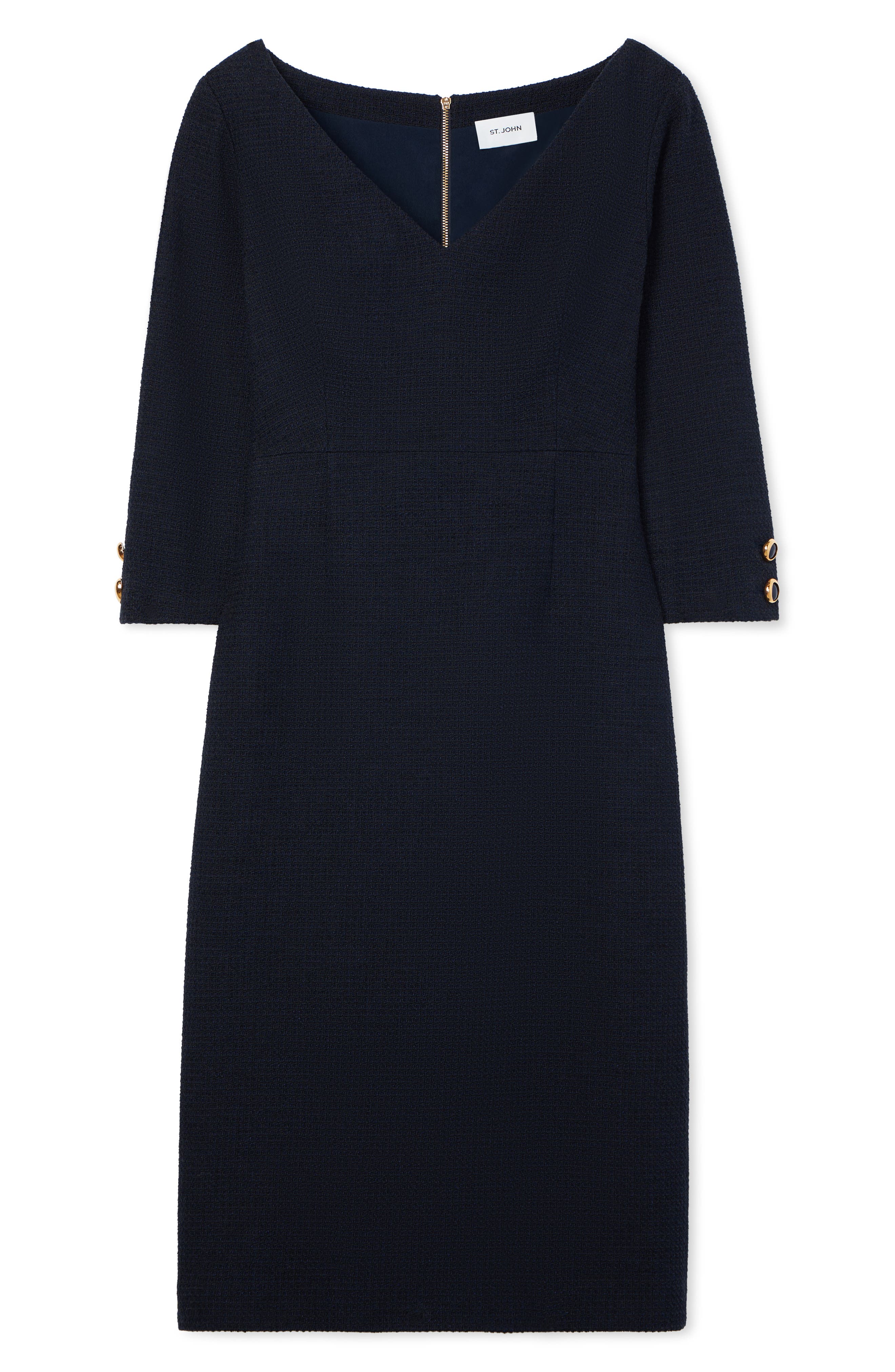 St. John Collection Mouliné Tweed Knit Sheath Dress Nordstrom