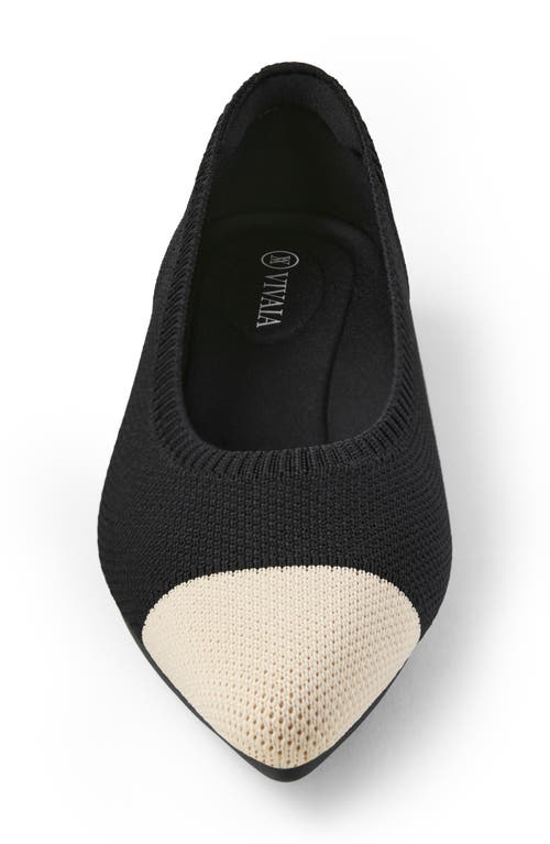 Vivaia Aria 5º Pointed Toe Flat In Black/almond