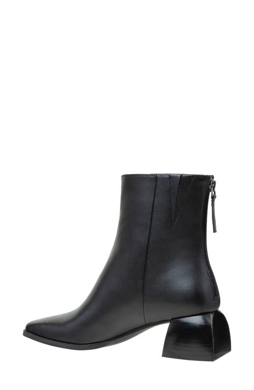 Shop Linea Paolo Sage Square Toe Bootie In Black/black