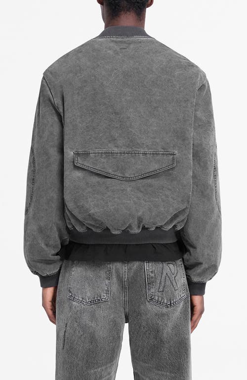 Shop Represent Inset Sleeve Bomber In Stained Black