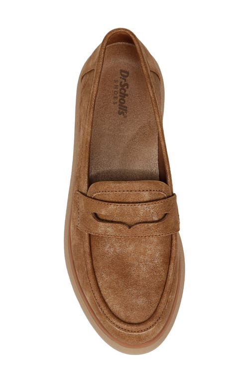 Shop Dr. Scholl's Nice Day Max Wedge Platform Penny Loafer In Honey Brown