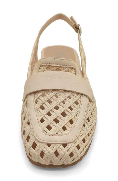 Reaction Kenneth Cole Enrica Raffia Slingback Flat In Ecru Raffia