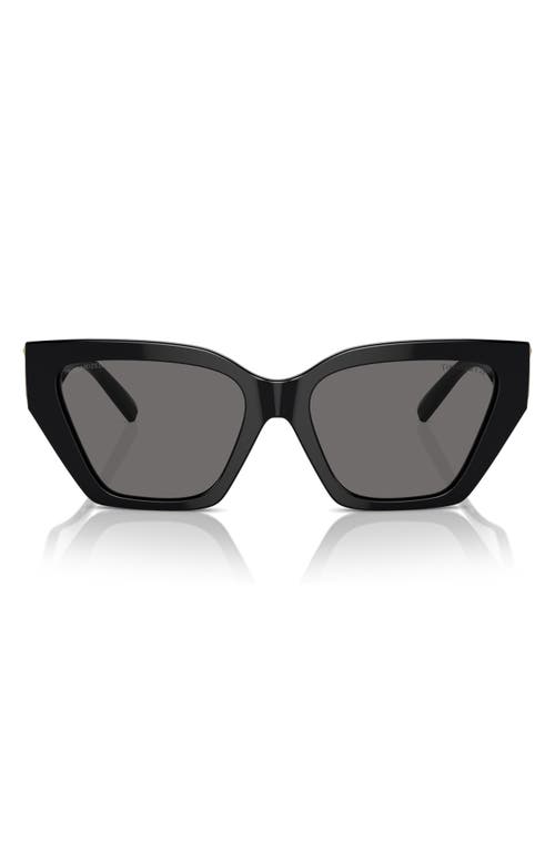 Tiffany & Co . 55mm Polarized Cat Eye Sunglasses In Black