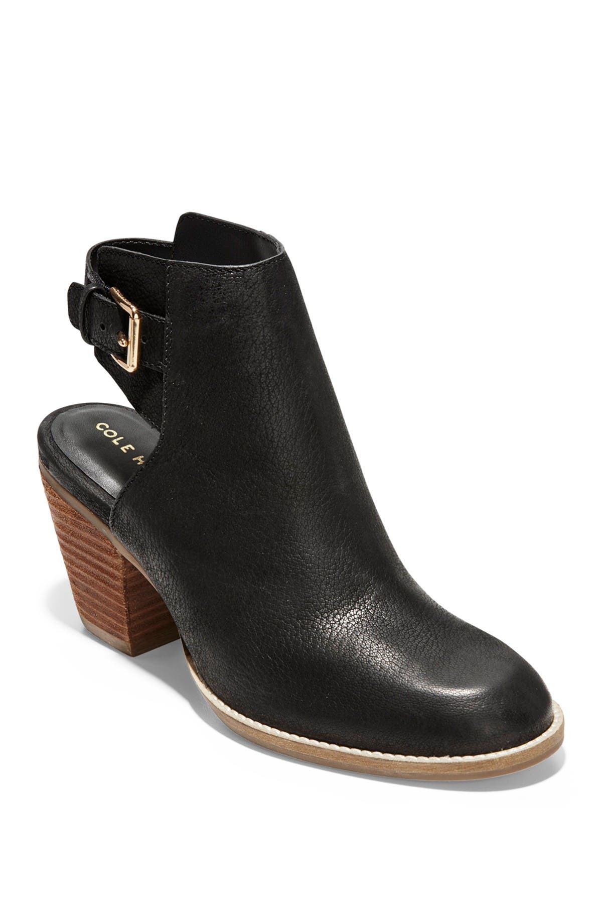 cole haan linnie stacked heel bootie