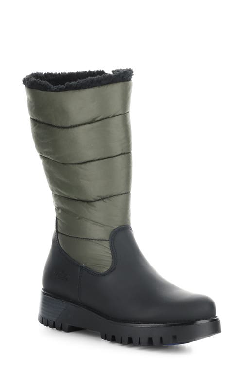 Bos. & Co. Gracen Prima Waterproof Winter Boot In Black/olive Bard/piumino