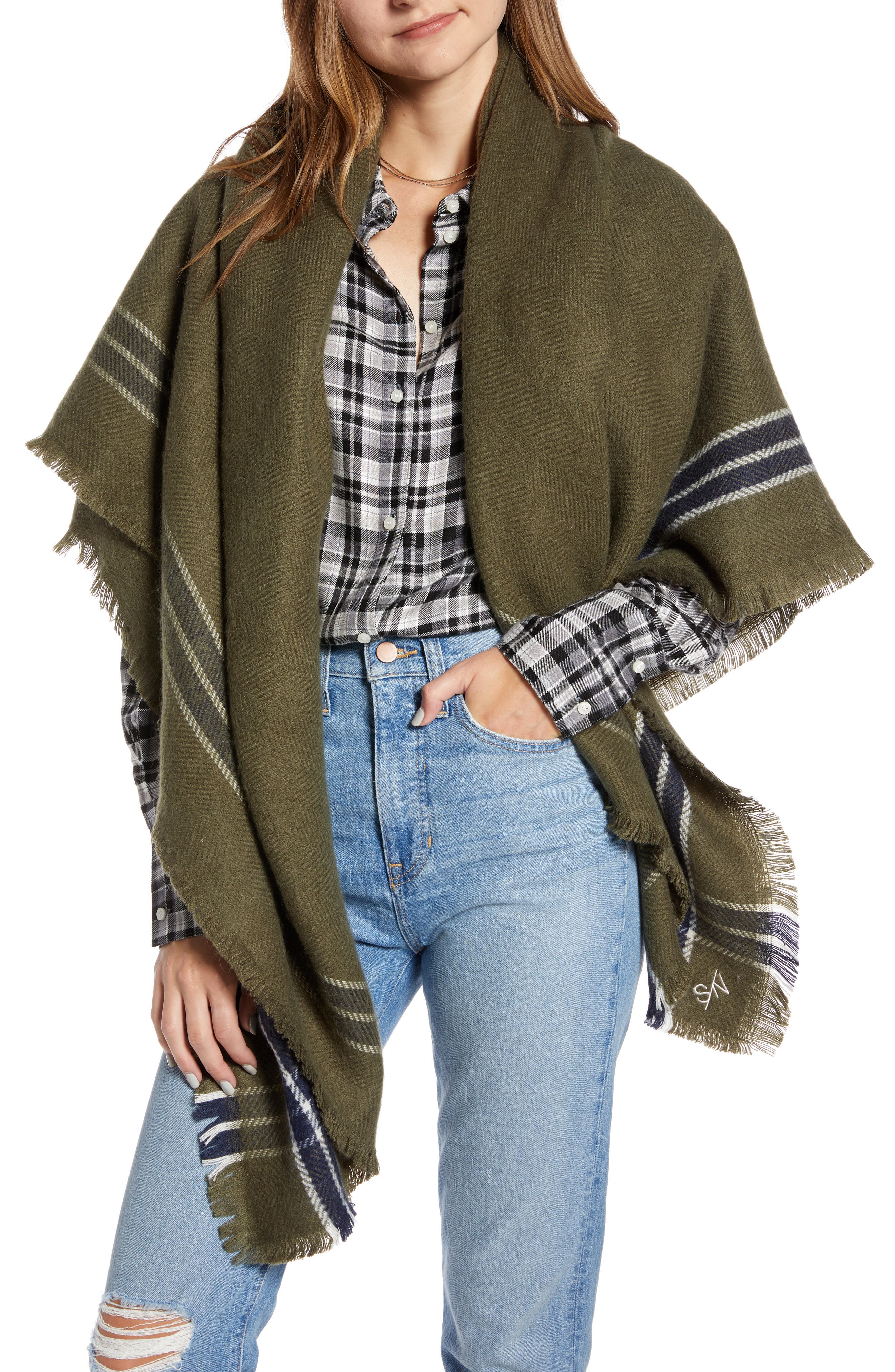 Something Navy Blanket Wrap (Nordstrom Exclusive) Nordstrom