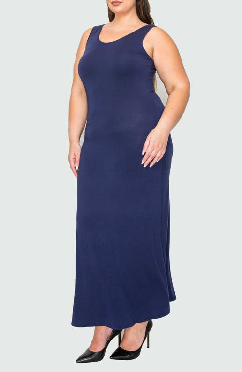 Shop L I V D Everyday Essential Tank Maxi Dress In Navy