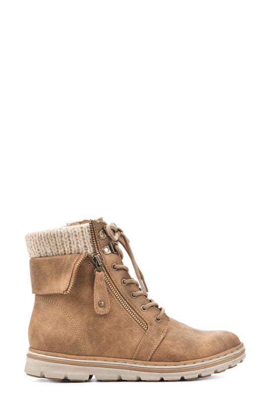 Cliffs By White Mountain Kaylee Boot In Tan/ Fabric/ Sweater