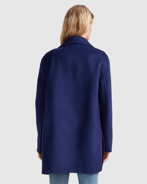 Shop Belle & Bloom Ex-boyfriend Wool Blend Oversized Jacket In Midnight Blue