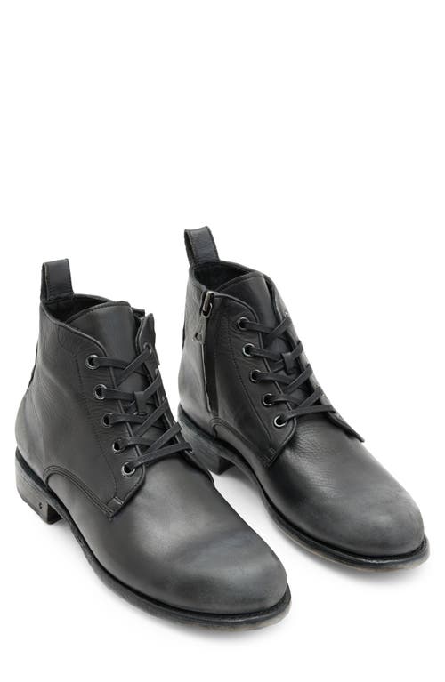 Moto Lace-Up Boot in Licorice