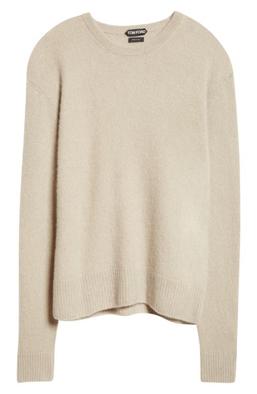 Tom Ford Relaxed Cashmere & Silk Sweater In Greige