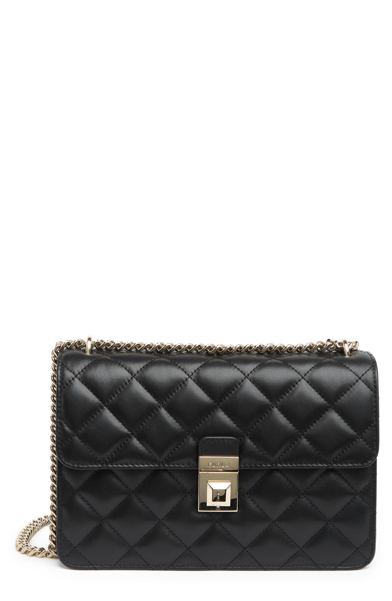 Furla Dixie Quilted Leather Crossbody In Nero | ModeSens