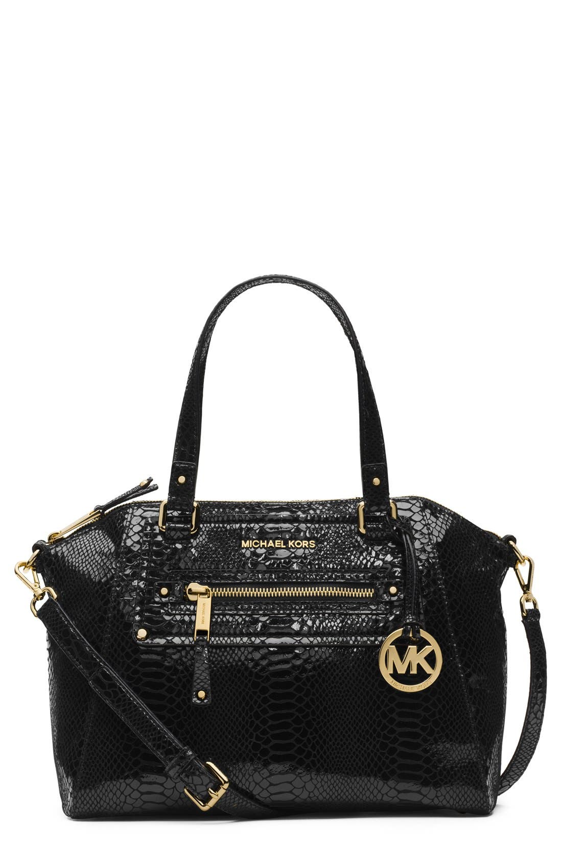 michael kors gilmore leather satchel