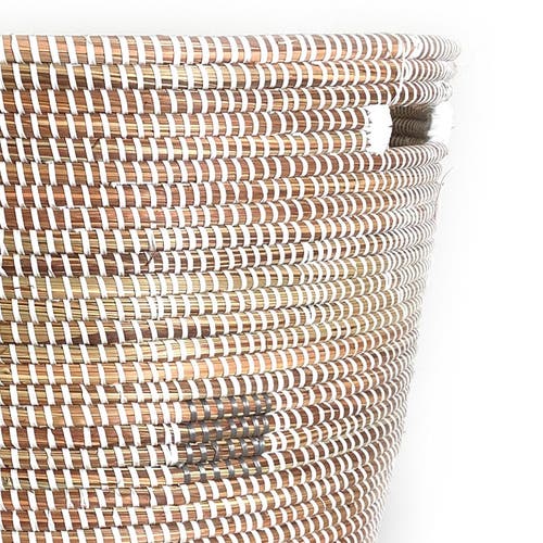 Mbare Flat Lid Storage Basket Squares Low Storage In White