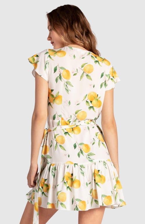 Shop Belle & Bloom Love Shack Mini Wrap Dress In Orchard