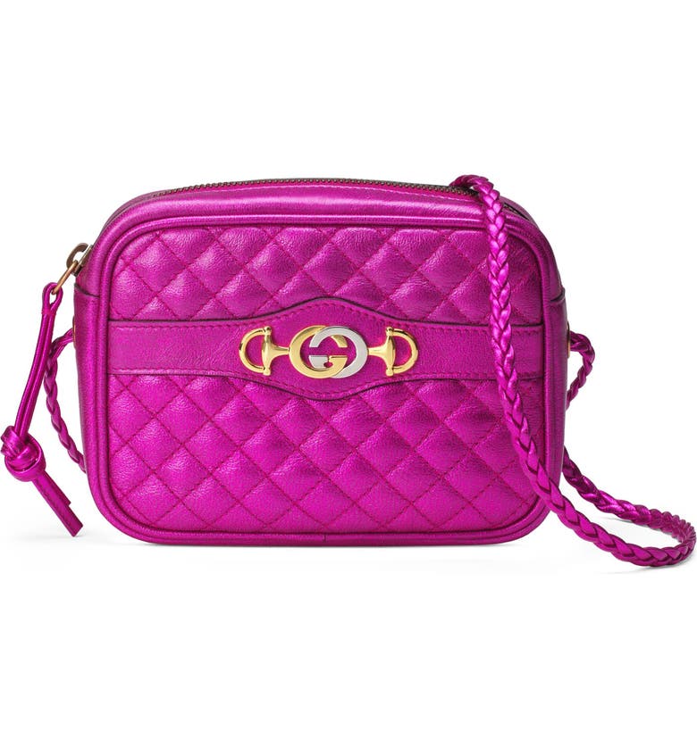 Gucci Quilted Metallic Leather Camera Bag | Nordstrom