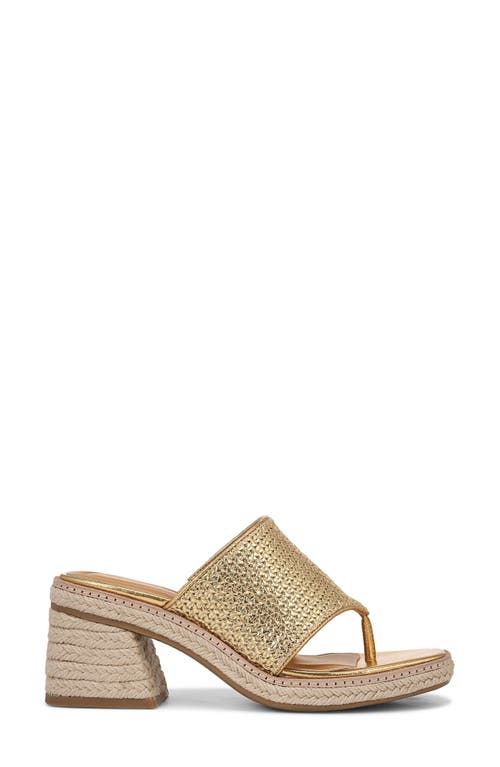 Sarto By Franco Sarto Ferrara Espadrille Platform Sandal In Gold