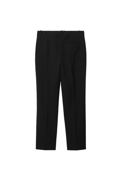 Shop Burberry Wool Tailored Trousers In Black