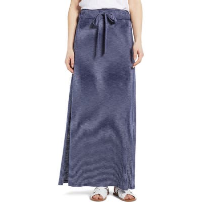 Petite Caslon Knit Maxi Skirt, Blue