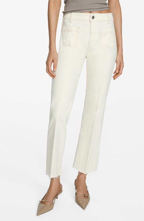 Mango Alex Slim Fit Jeans Medium Ris In Off White