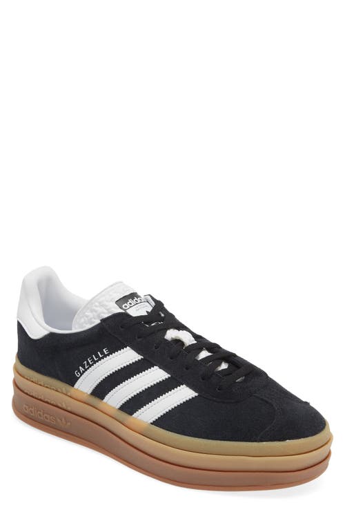 Adidas Originals Adidas Gazelle Bold Platform Sneaker In Black/white/ftwr White