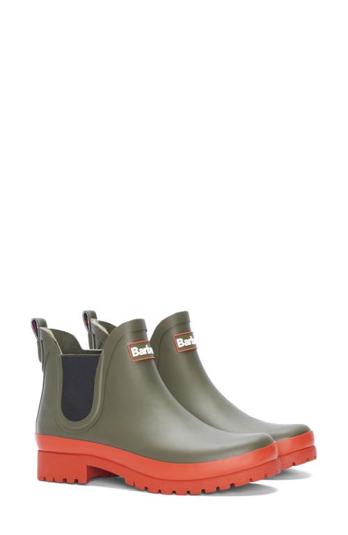 Barbour Mallow Wellington Chelsea Boot in Olive/Spiced Pumpkin at Nordstrom, Size 7