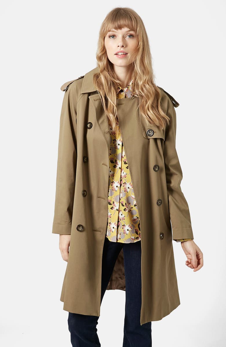 Topshop 'Scout' Double Breasted Trench Coat (Brit Pop-In) | Nordstrom