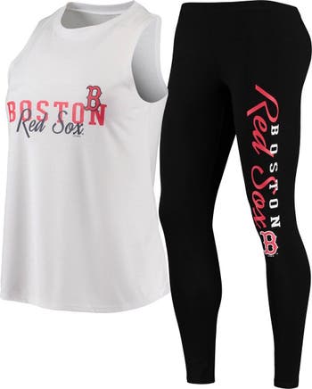 CONCEPTS SPORT Women's Concepts Sport White/Black Boston Red Sox Sonata Tank  Top & Leggings Pajama Set