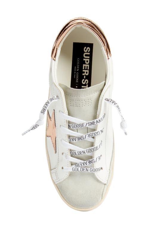 Shop Golden Goose Super-star Low Top Sneaker In White/pink