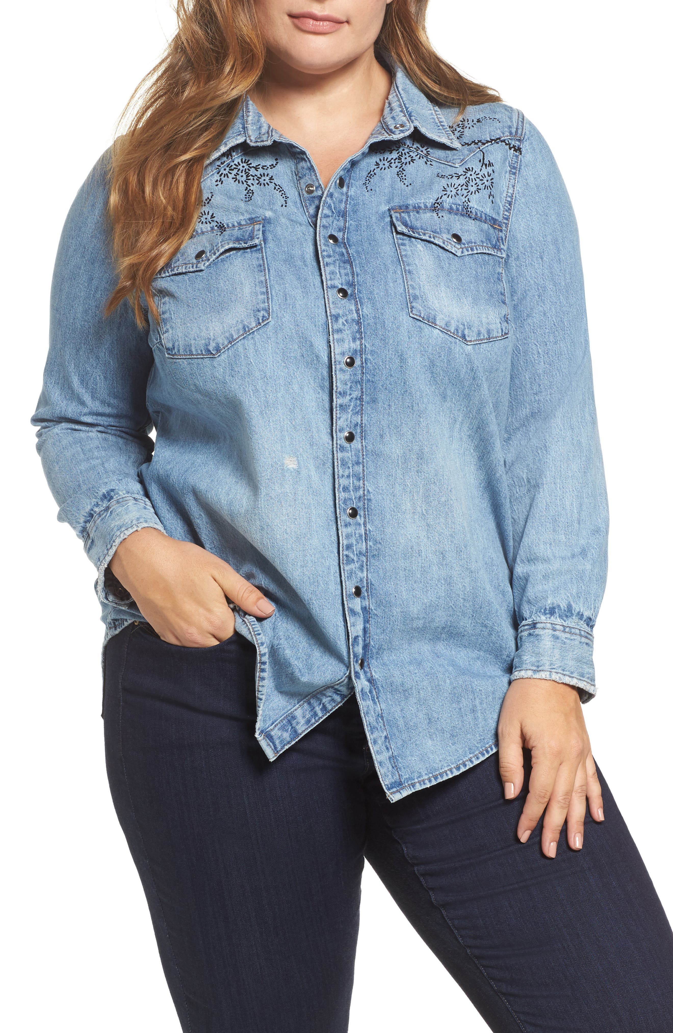 lucky brand denim shirt womens