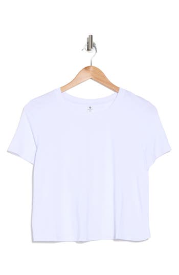 Shop 90 Degree By Reflex Darcie Crop T-shirt In White