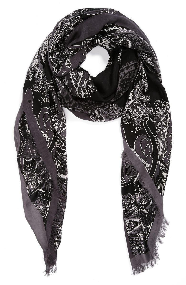 Vince Camuto Colorblock Paisley Scarf | Nordstrom