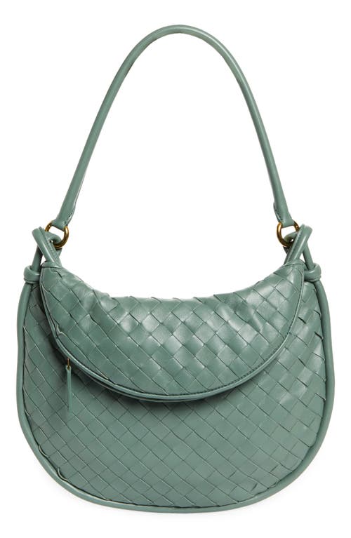 Bottega Veneta Medium Gemelli Intrecciato Shoulder Bag in Aloe/Brass at Nordstrom